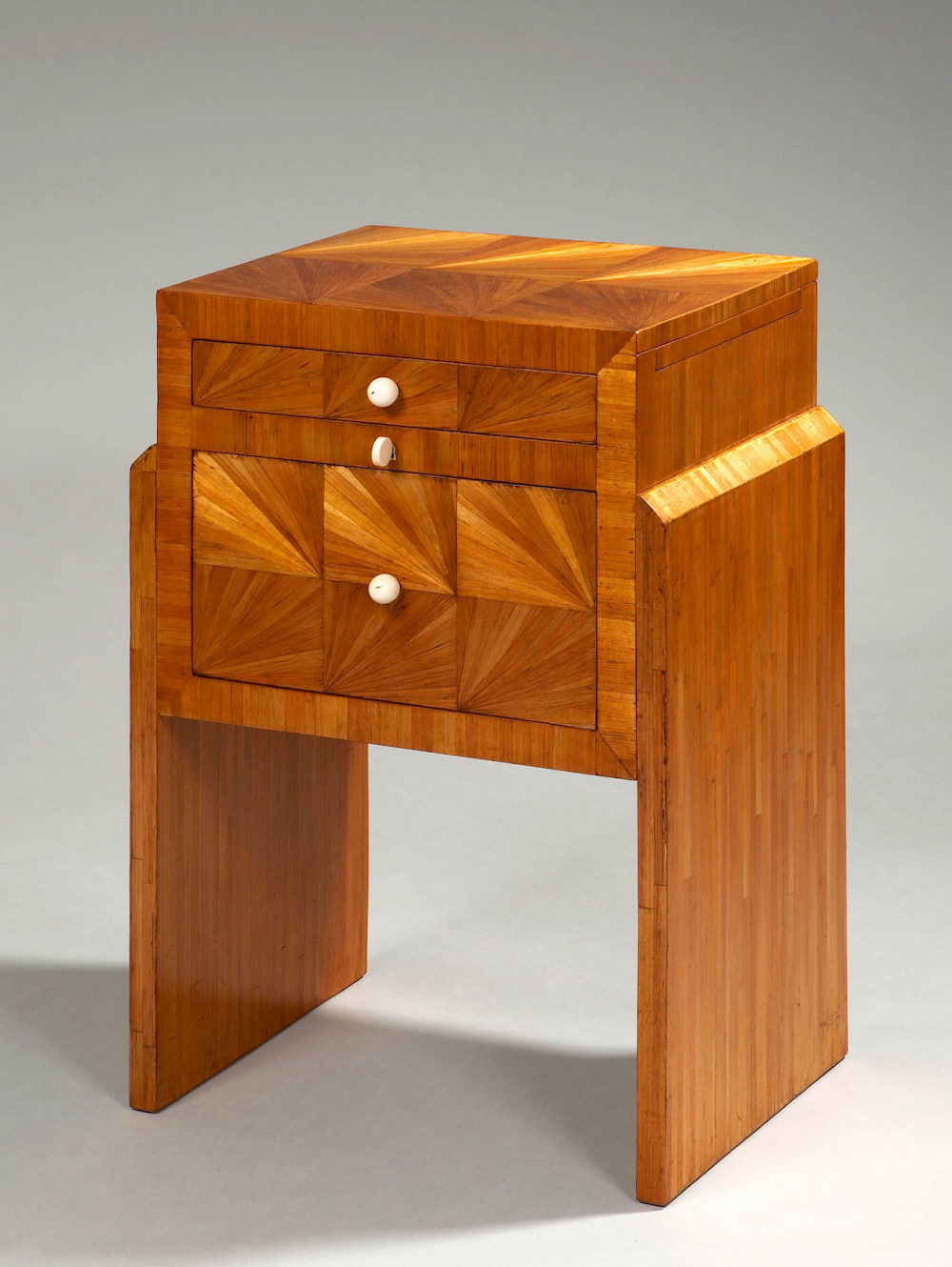 André GROULT, Straw marquetry cabinet