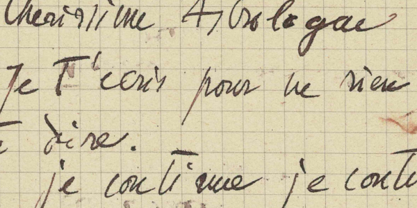 Modigliani, lettre signée, 1916