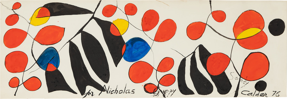 Galerie de la Présidence, Alexander CALDER (1898-1976), Composition, 1976, Gouache on paper