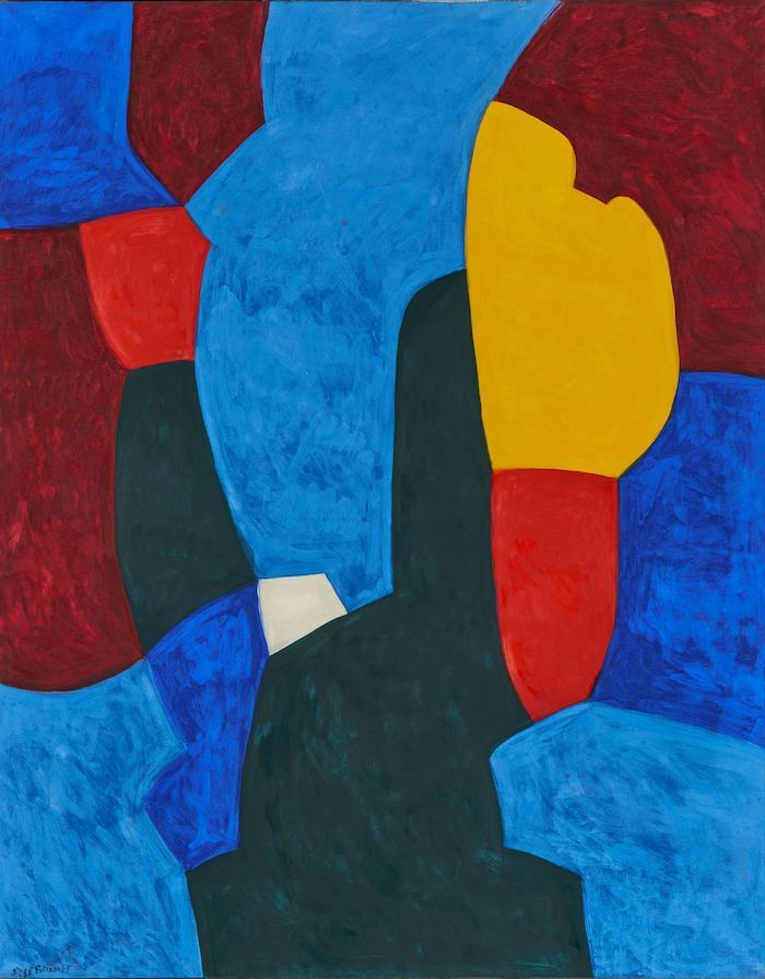 Serge POLIAKOFF (1900-1969), Composition abstraite, 1967, Oil on canvas, Signed lower left, 162.5 x 130.5 cm / 64 x 51 3/8 in.
