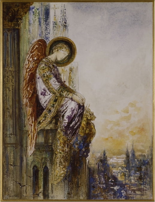 Gustave Moreau. Ange voyageur, aquarelle et gouache sur papier