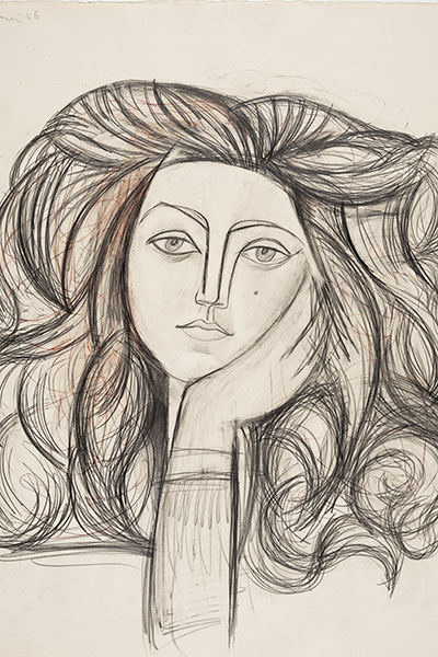 Pablo Picasso, « Portrait de Françoise », 20 mai 1946 (détail) 
