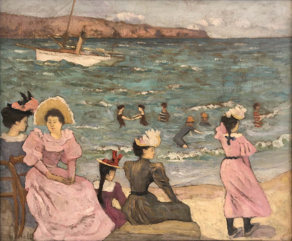 Aristide Maillol, Scène de plage, Vers 1895, Huile sur toile, 46 x 55 cm