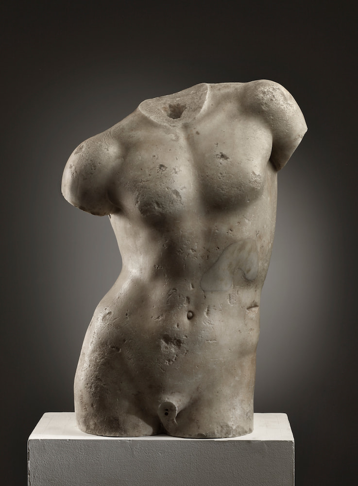 A Torso of a Youth (near the Medici Ganymede),  Marble, 1st -2nd century A. D.