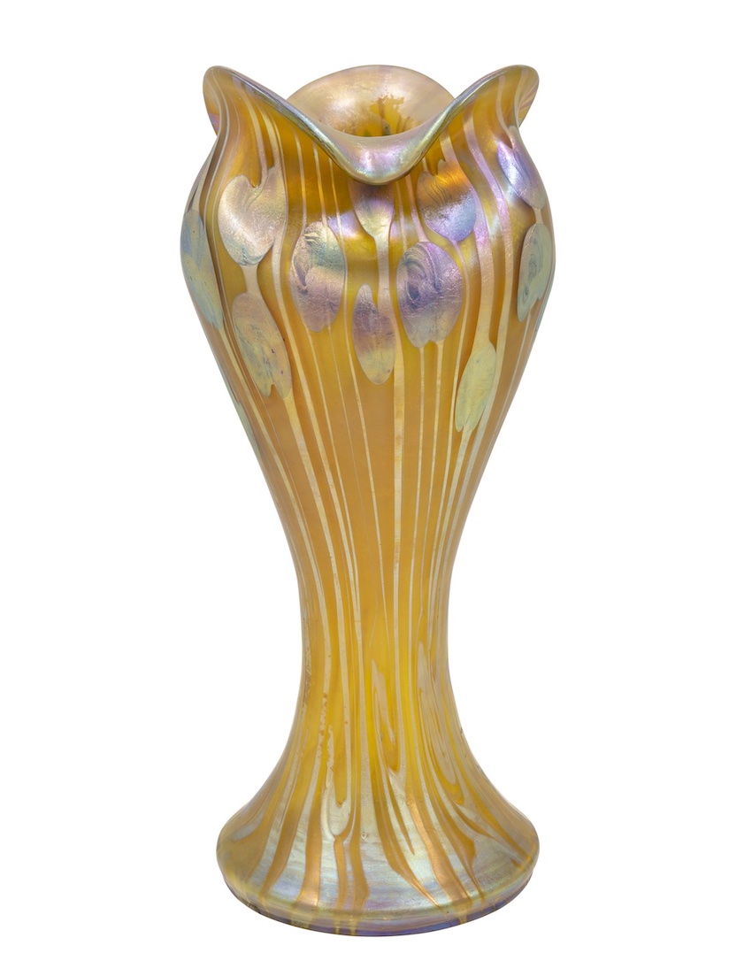 Johann LOETZ WITWE, Vase en verre soufflé irisé, vers 1901