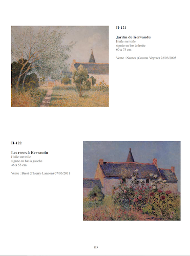 Extrait du Tome II du Catalogue raisonné des peintures de Ferdinand du Puigaudeau